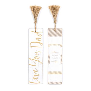 Click here to see Adams&Co 11886 11886 2x8x.10 reversible wood bookmark with tassel (LOVE DAD) multicolor Mother's Day Collection