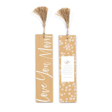 Click here to see Adams&Co 11885 11885 2x8x.10 reversible wood bookmark with tassel (LOVE MOM) multicolor Mother's Day Collection