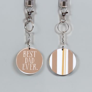 Click here to see Adams&Co 11884 11884 2.5x2.5x.5 rvs wd keychain (BEST DAD EVER) multicolor