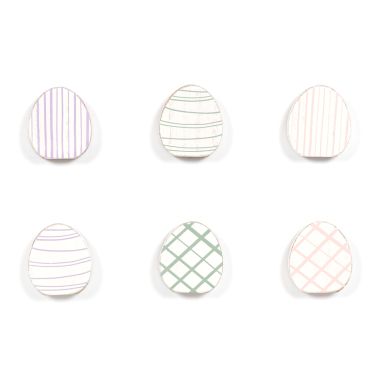 Click here to see Adams&Co 30301 30301 2x2x.5 wood shapes set of six (EGGS) multicolor Cottontail Collection