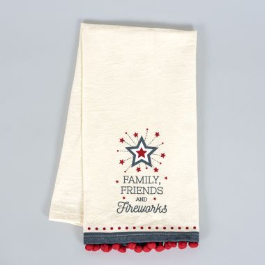 Click here to see Adams&Co 45173 45173 15x24 dish towel (FIREWORKS) multicolor Peaches, Cream & The American Dream Collection