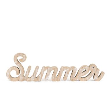 Click here to see Adams&Co 45161 45161 15x5x1 wood cutout (SUMMER) natural Peaches, Cream & The American Dream Collection