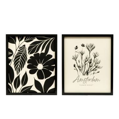 Click here to see Adams&Co 11924 11924 17x20x1.5 reversible wood frame sign (AMSTERDAM) white, black Ukiyo Collection