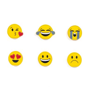 Click here to see Adams&Co 15825 15825 3x2x.25 wood shapes set of six (EMOJI) multicolor Letterboard Collection