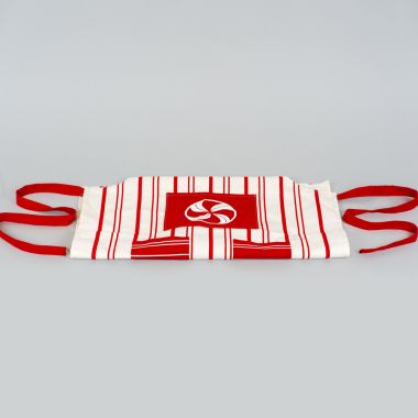 Click here to see Adams&Co 71294 71294 25x35 cotton apron (PEPPERMINT) red, white  Candy Cane Lane Collection