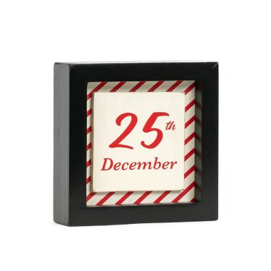 Click here to see Adams&Co 71251 71251 5x5x1.5 reversible wood frame sign (DECEMBER/PLANT) multicolor Candy Cane Lane Collection