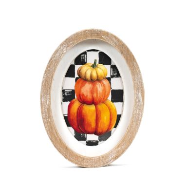 Click here to see Adams&Co 50516 50516 6x8x1.5 wood frame sign (PUMPKIN) multicolor  Spooky Harvest Collection