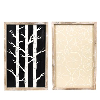 Click here to see Adams&Co 50515 50515 13x20x1.5 reversible wood frame sign (TREE/PUMPKIN) multicolor Spooky Harvest Collection