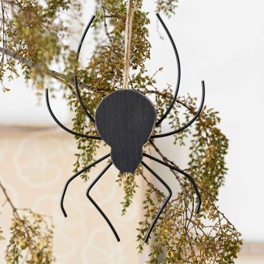 Click here to see Adams&Co 50512 50512 7x10x.5 ornament (SPIDER) black  Spooky Harvest Collection