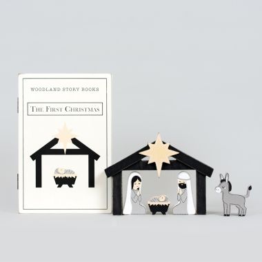 Click here to see Adams&Co 71315 71315 8x12x2.5 wood storybook 6 pc (NATIVITY) multicolor  Woodland Story Books Collection