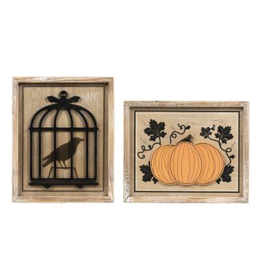 Click here to see Adams&Co 55283 55283 10x13x1.5 reversible wood frame sign (CAGE/VASE) multicolor Bad To The Bone Collection
