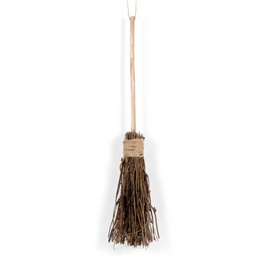 Click here to see Adams&Co 50499 50499 6x18x2.75 hanging wooden broom, brown, natural  Adams Family Collection
