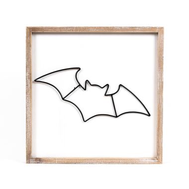 Click here to see Adams&Co 50494 50494 14x14x1.5 wood frame sign (BAT) white, black  Adams Family Collection