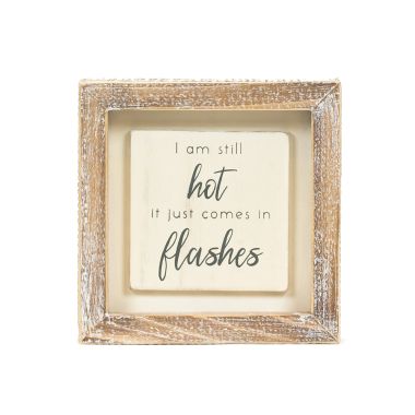 Click here to see Adams&Co 11943 11943 5x5x1.5 wood frame sign (HOT) white, grey  Scripty Collection