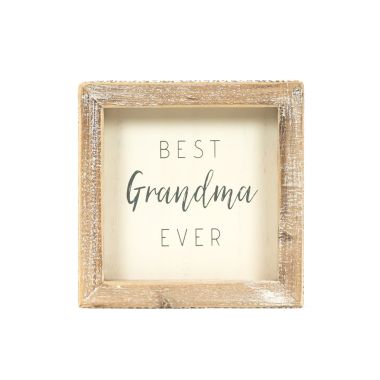 Click here to see Adams&Co 11950 11950 5x5x1.5 wood frame sign (GRANDMA) white, grey  Scripty Collection