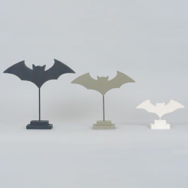 Click here to see Adams&Co 50520 50520 12x11x2 wood cutout on stand set of three (BATS) multicolor  Spooky Harvest Collection