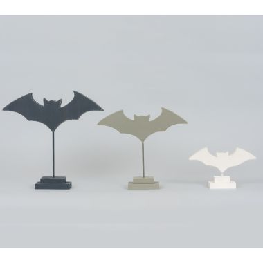 Click here to see Adams&Co 50520 50520 12x11x2 wood cutout on stand set of three (BATS) multicolor  Spooky Harvest Collection