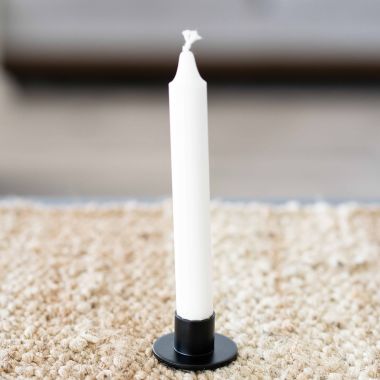 Click here to see Adams&Co 11978 11978 2x1x2 iron candle holder, black  Sundara Collection
