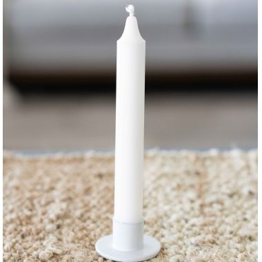 Click here to see Adams&Co 11979 11979 2x1x2 iron candle holder, white  Sundara Collection