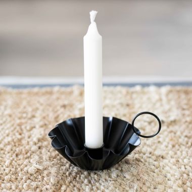 Click here to see Adams&Co 11988 11988 6x3x5 iron sampat candle holder, black  Sundara Collection