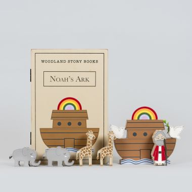 Click here to see Adams&Co 11967 11967 8x12x2.5 wood storybook 9 pc (NOAH'S ARK) multicolor  Woodland Story Books Collection