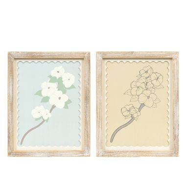 Click here to see Adams&Co 12053 12053 10x13x1.5 reversible wood frame sign (BRANCH) multicolor  Scallop Collection