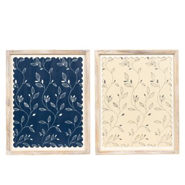 Click here to see Adams&Co 12059 12059 16x20x1.5 reversible wood frame sign (LEAVES) multicolor  Scallop Collection