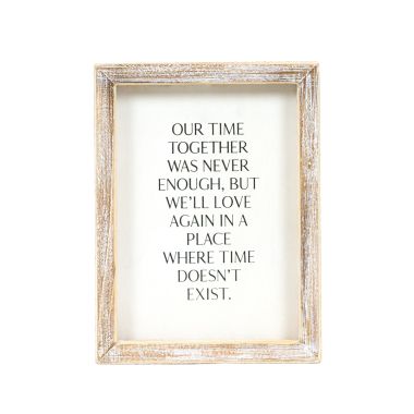 Click here to see Adams&Co 12075 12075 6x8x1.5 wood frame sign (TIME) white, black  Remember When Collection