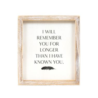 Click here to see Adams&Co 12074 12074 7x8x1.5 wood frame sign (REMEMBER) white, black  Remember When Collection