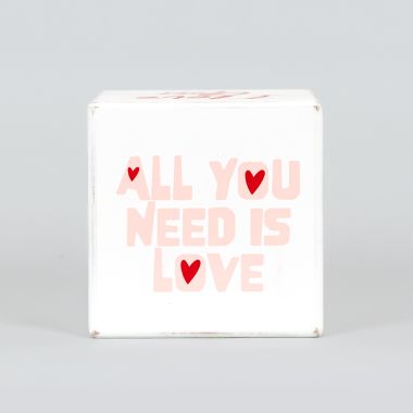 Click here to see Adams&Co 20143 20143 5x5x5 wood cube (LOVE) multicolor  Lucky In Love Vol. 3