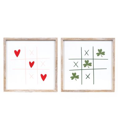 Click here to see Adams&Co 20135 20135 14x14x1.5 reversible wood frame sign (HEART/CLOVER) multicolor  Lucky In Love Vol. 3