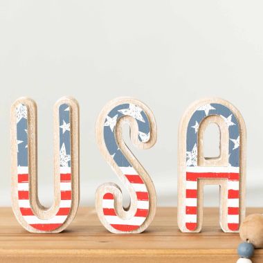 Click here to see Adams&Co 45185 45185 6x4x1 chunky wood shape (USA) multicolor  AMERICAN SUMMER COLLECTION