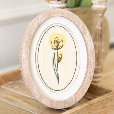 Click here to see Adams&Co 35013 35013 6x8x1.5 oval wood frame sign (DAFFODIL) multicolor  BUNNIES & BLOOMS COLLECTION
