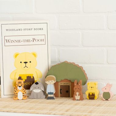 Click here to see Adams&Co 12090 12090 8x12x2.5 wood storybook 8 pc (WINNIE) multicolor  Woodland Story Book