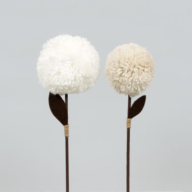 Click here to see Adams&Co 15844 15844 3x12x3 pom pom stems s/2 (FLOWERS) multicolor  NEUTRAL MOD COLLECTION