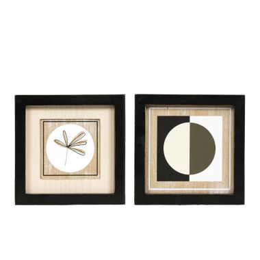 Click here to see Adams&Co 15837 15837 8x8x1.5 reversible wood frame sign (STEM/CIRCLE) multicolor  NEUTRAL MOD COLLECTION