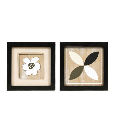Click here to see Adams&Co 15836 15836 8x8x1.5 reversible wood frame sign (FLOWER/PROPELLER) multicolor  NEUTRAL MOD COLLECTION