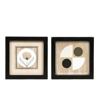 Click here to see Adams&Co 15835 15835 8x8x1.5 reversible wood frame sign (BLOOM/TARGET) multicolor  NEUTRAL MOD COLLECTION