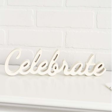 Click here to see Adams&Co 12411 12411 12x3x1 wood cutout (CELEBRATE) white