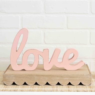 Click here to see Adams&Co 20170 20170 12x7x1 wood cutout (LOVE) pink  Lucky In Love Vol. 3