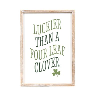 Click here to see Adams&Co 20171 20171 10x14x1.5 wood frame sign (CLOVER) white, green  Lucky In Love Vol. 3