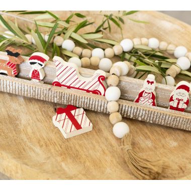 Click here to see Adams&Co 71336 71336 2x2x.25 wood shapes s/6 (SANTA) multicolor  Woodland Story Book