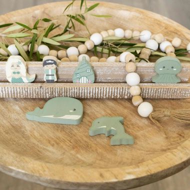 Click here to see Adams&Co 12397 12397 2x2x.25 wood shapes s/6 (MERMAID) multicolor  Woodland Story Book
