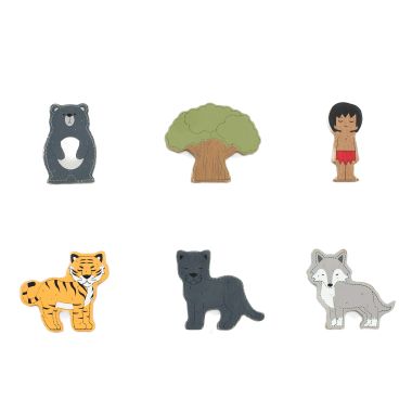 Click here to see Adams&Co 12099 12099 2x2x.25 wood shapes s/6 (JUNGLE) multicolor  Woodland Story Book