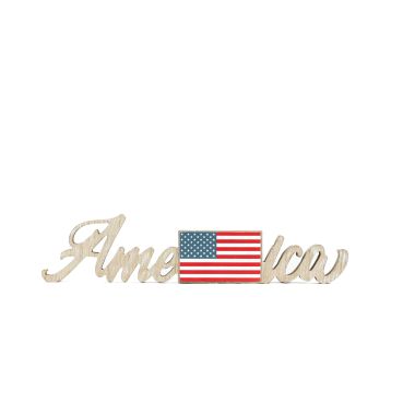 Click here to see Adams&Co 45198 45198 16x4x1 wood cutout (AMERICA) multicolor  AMERICAN SUMMER COLLECTION