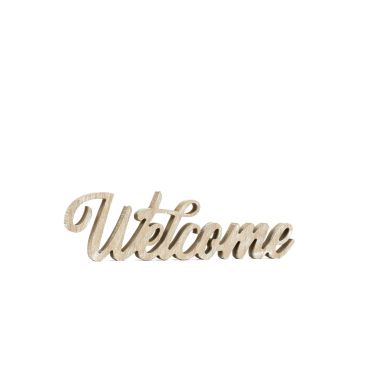Click here to see Adams&Co 12609 12609 13x4x1 wood cutout (WELCOME) natural  Scripty Sign Collection