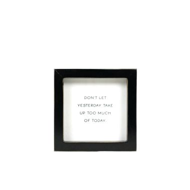 Click here to see Adams&Co 12424 12424 5x5x1.5 wood frame sign (TODAY) white, black  Scripty Sign Collection