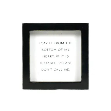 Click here to see Adams&Co 12420 12420 5x5x1.5 wood frame sign (HEART) white, black  Scripty Sign Collection
