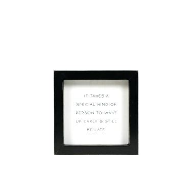Click here to see Adams&Co 12416 12416 5x5x1.5 wood frame sign (PERSON) white, black  Scripty Sign Collection
