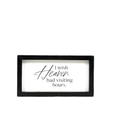 Click here to see Adams&Co 12635 12635 9x5x1.5 wood frame sign (HEAVEN) white, black  Remember When